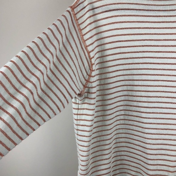 J Crew mint & rose gold metallic striped sweater - Picture 5 of 7